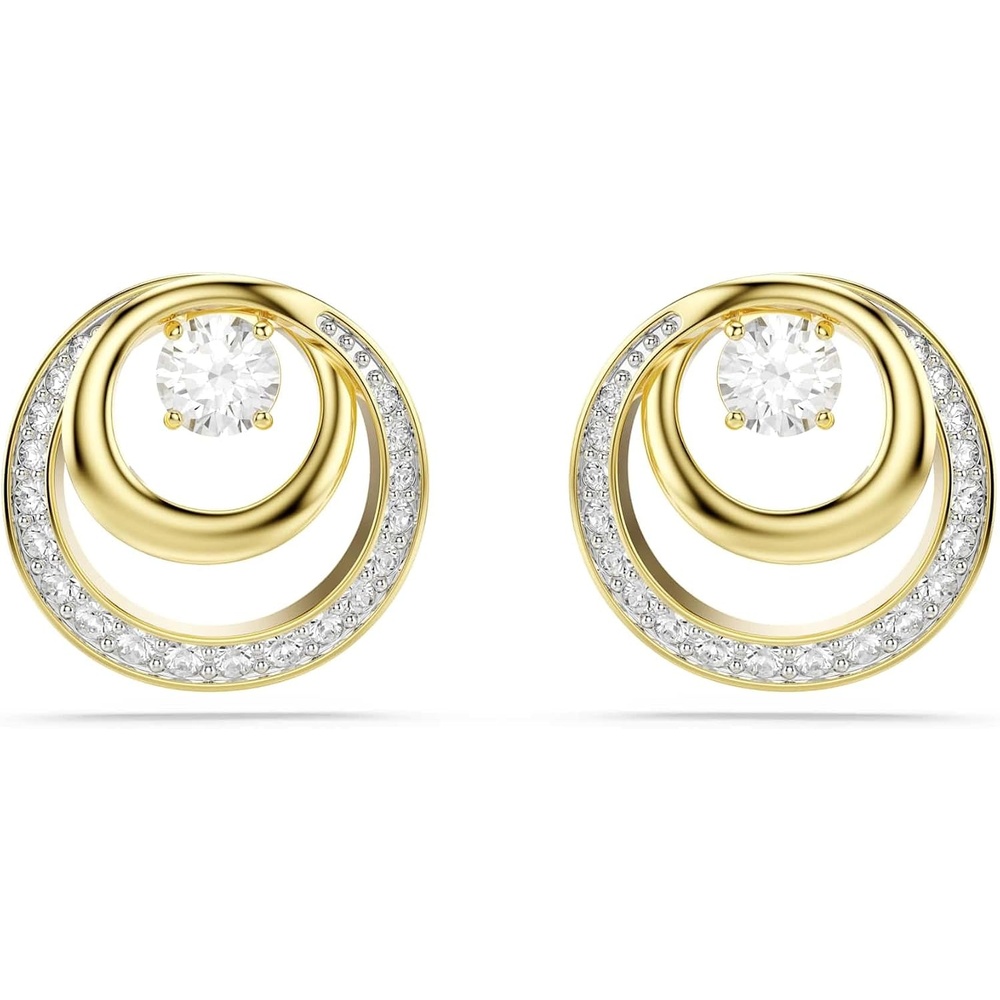 image:imageSwarovski Hyperbola stud earrings Round cut White Goldtone plated  Round Cut