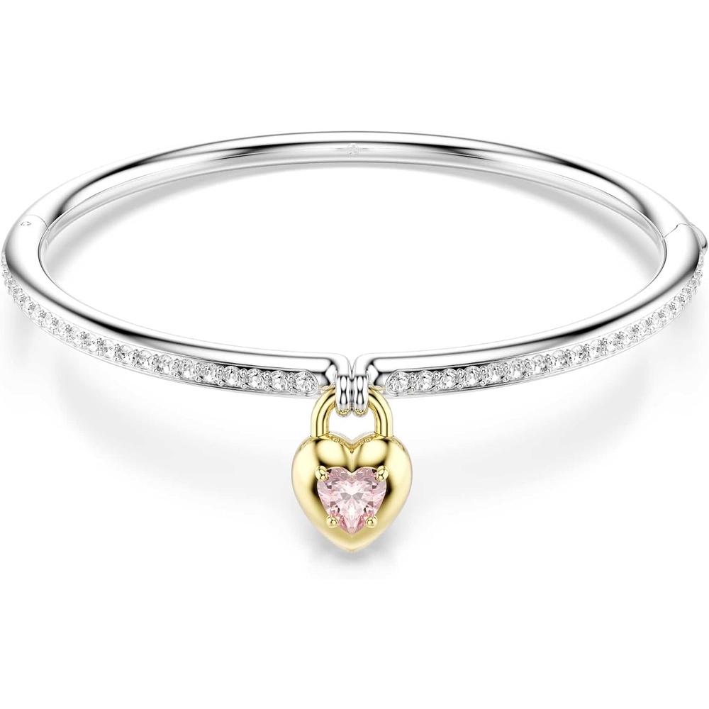 image:imageSwarovski Idyllia bangle Mixed cuts Heart Pink Mixed metal finish