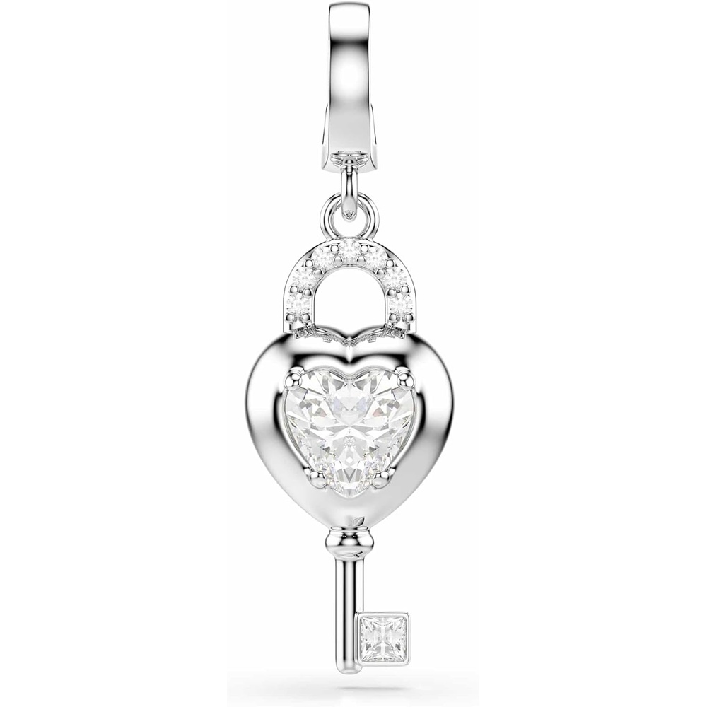 image:imageSwarovski Idyllia charm Mixed cuts Heart with key White Rhodium plated