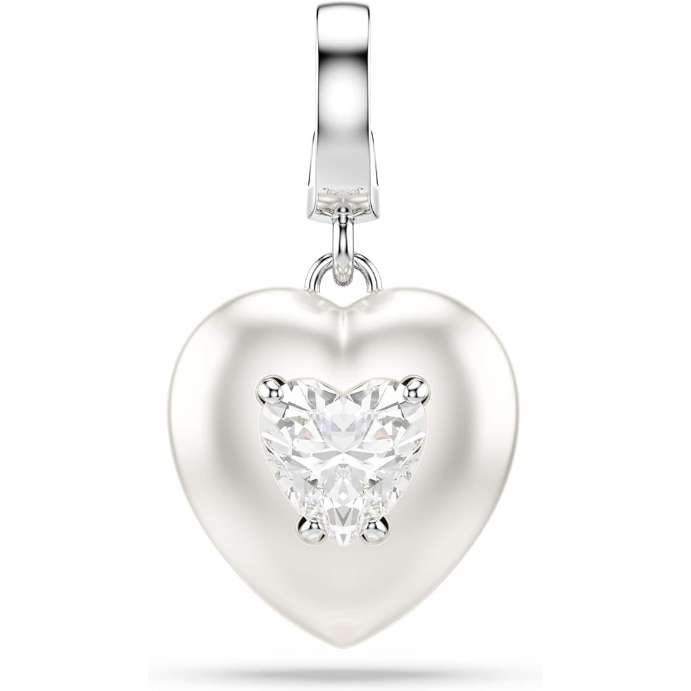 image:imageSwarovski Idyllia charm Mixed cuts Pearlcolored coating Heart White Rhodium plated