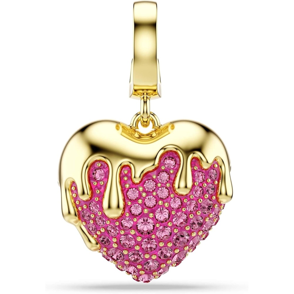 image:imageSwarovski Idyllia charm Round cut Heart Pink Goldtone plated