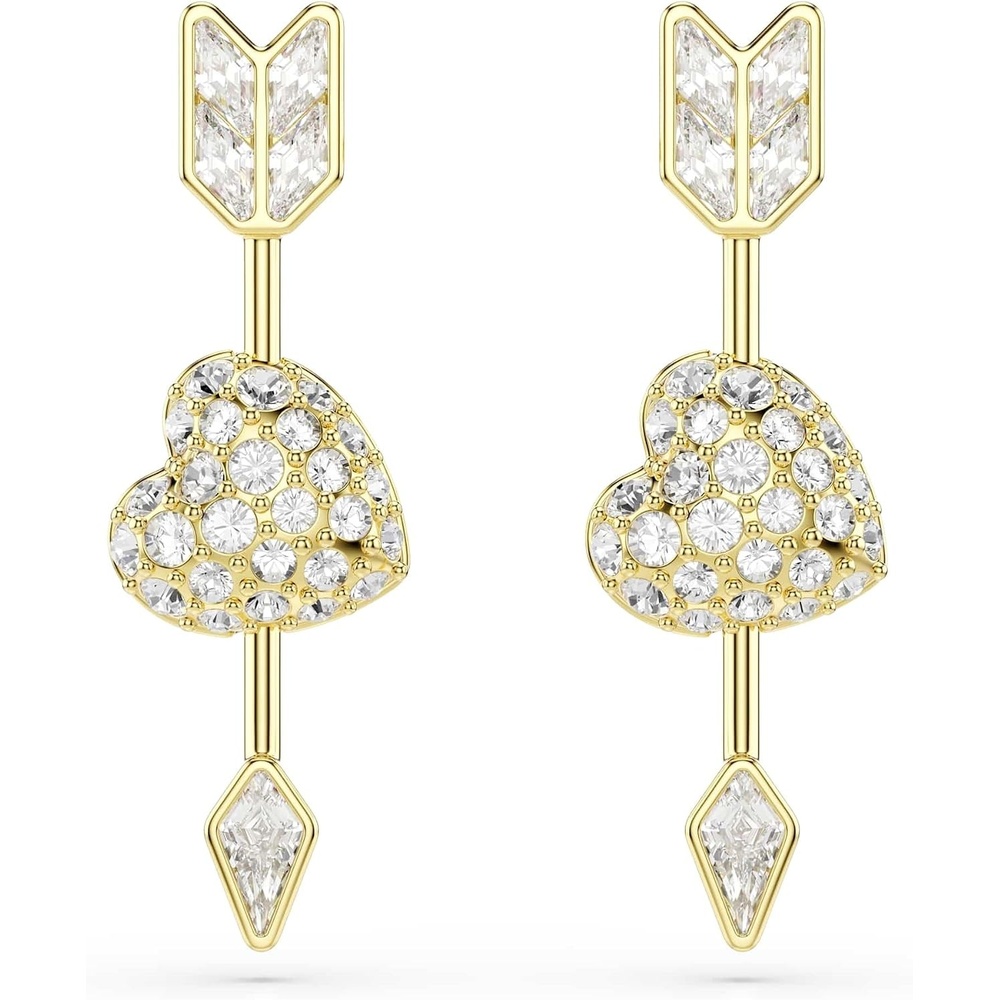 image:imageSwarovski Idyllia drop earrings Mixed cuts Heart with arrow White Goldtone plated