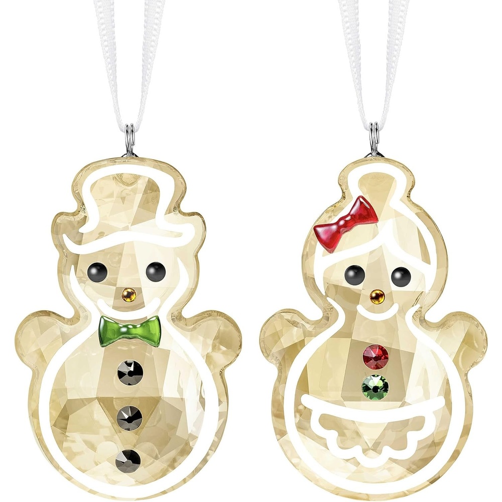 image:imageSwarovski Joyful Ornaments Santas Reindeer Figurine Multicolored Crystals Part of The Joyful Ornaments CollectionGingerbread Couple