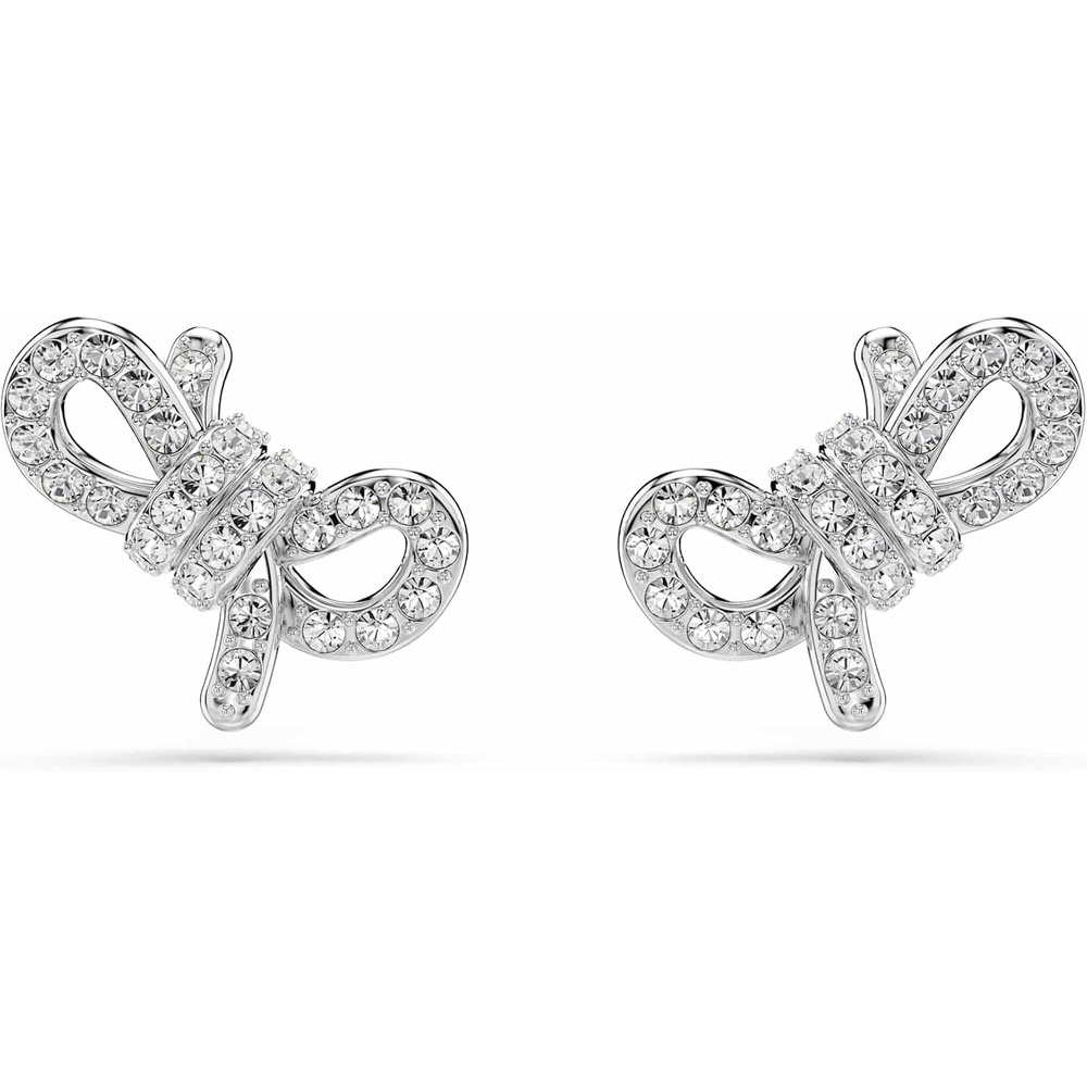 image:imageSwarovski Lifelong stud earrings Pav Bow White Rhodium plated