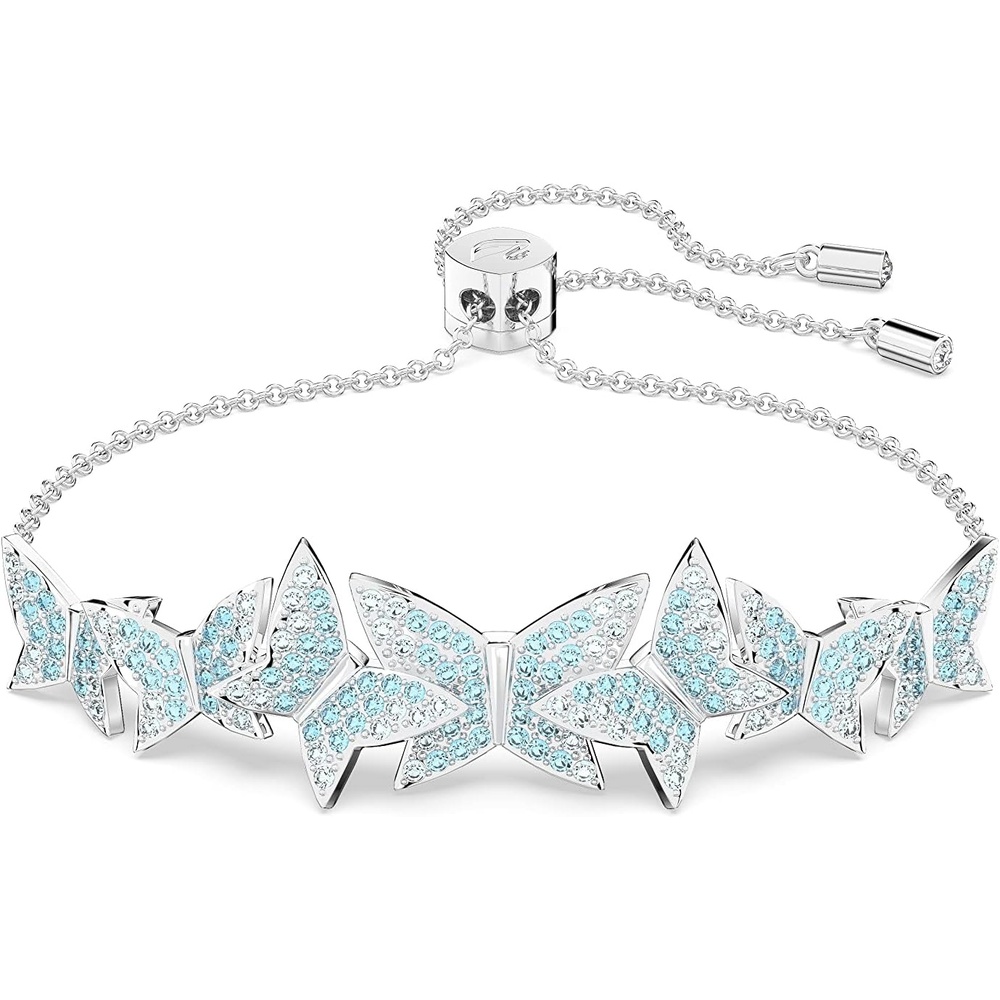 image:imageSwarovski Lilia Butterfly Necklace Earrings and Bracelet Crystal Jewelry Collection Blue Crystals in a Rhodium Tone Finished SettingBracelet