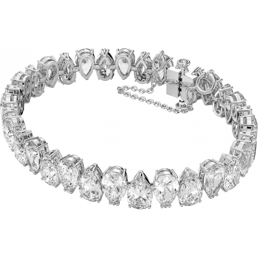 image:imageSwarovski Matrix Bracelet Pear cut Zirconia Clear Rhodium Finish