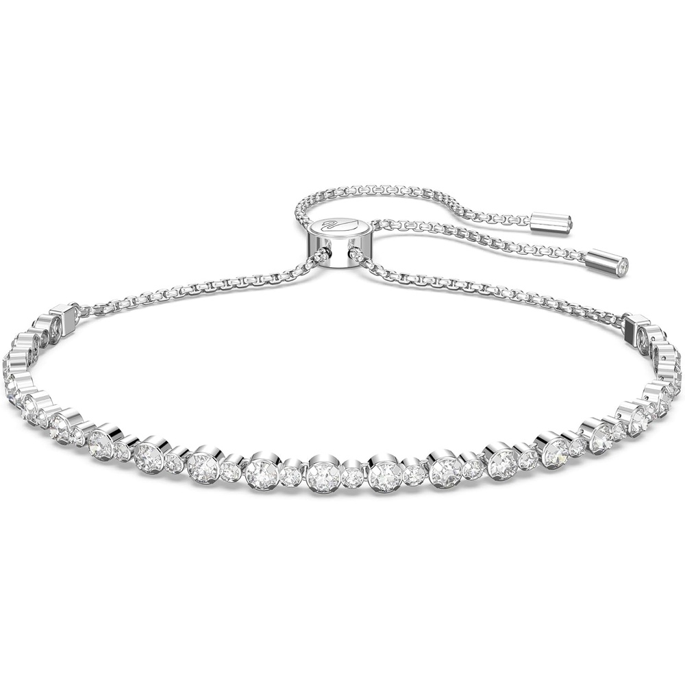 image:imageSwarovski Matrix Tennis Soft Bracelet Round Cut Clear Crystals Part of the Matrix Tennis CollectionRhodium Finish Single Strand