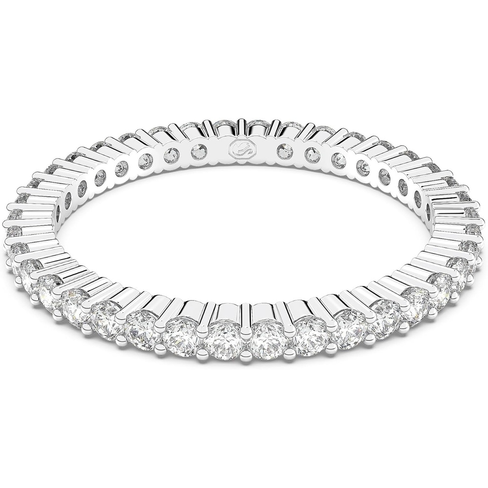 image:imageSwarovski Matrix Vittore Ring Round Cut Clear Crystals Rhodium and Rose GoldTone FinishesRhodium Finish