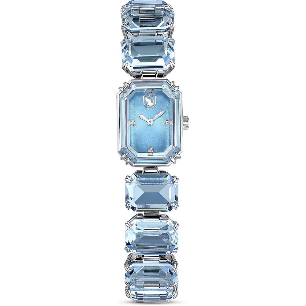 image:imageSwarovski Millenia Watch Blue Octagon Cut Crystals Sapphire Glass Centrepiece and Stainless Steel Accents Part of The Millenia Collection