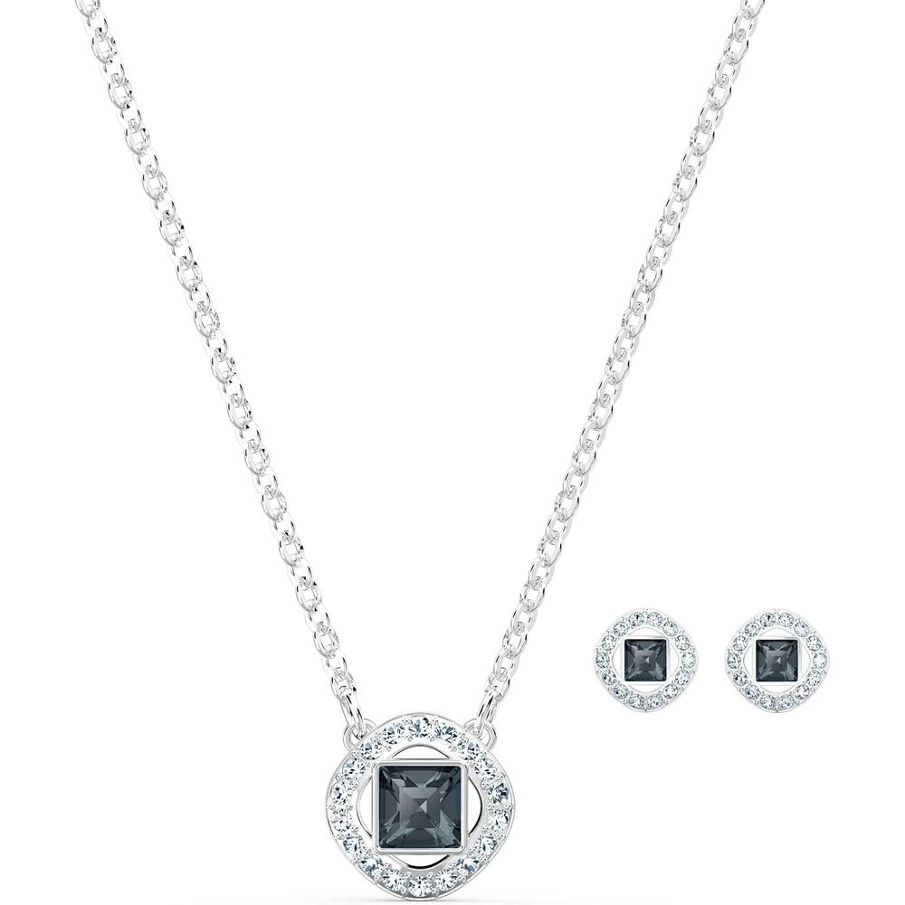 image:imageSwarovski Necklace Set with Mixed Metal Finish Chains Clear and Colored Crystals an Amazon Exclusive