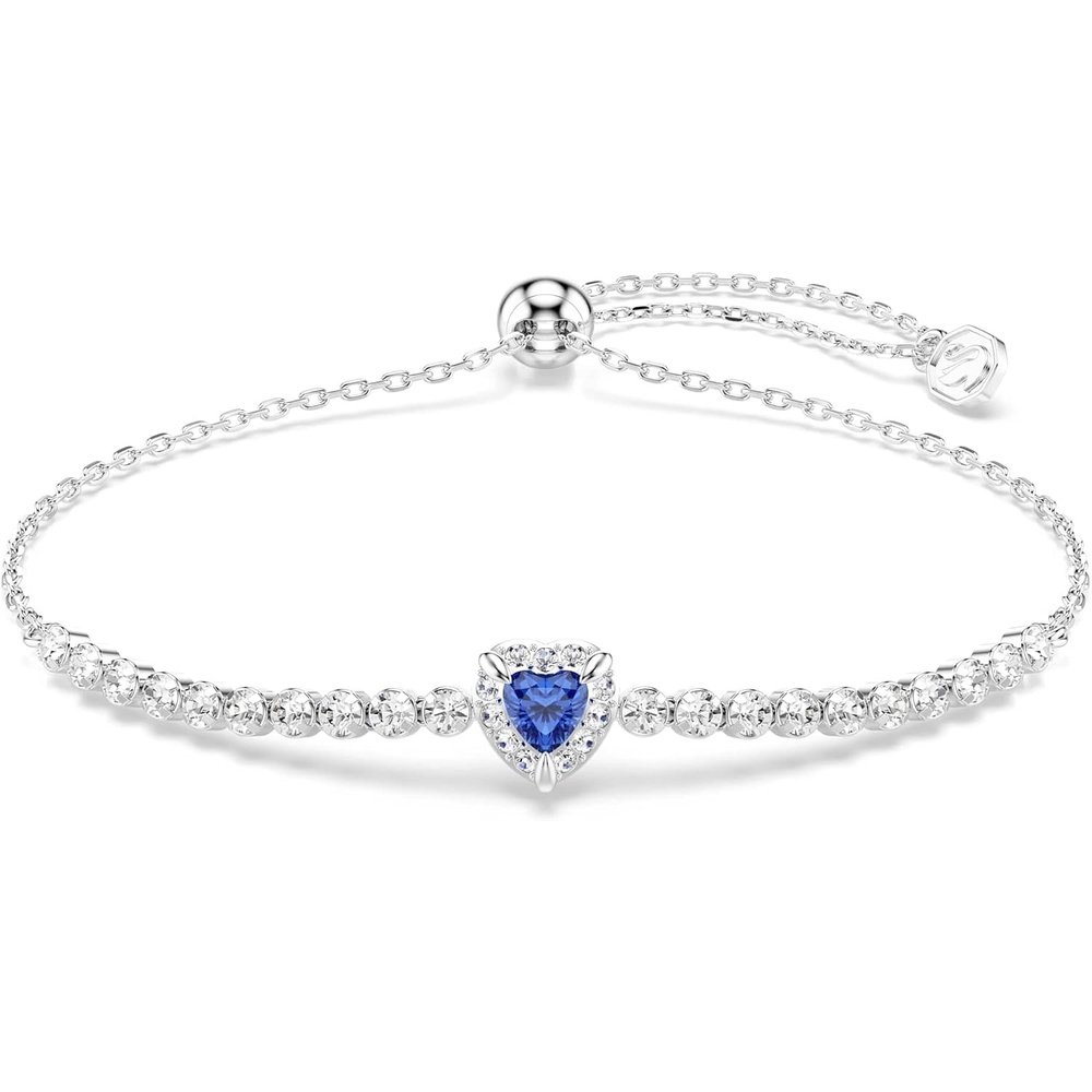 image:imageSwarovski One bracelet Mixed cuts Heart Blue Rhodium plated