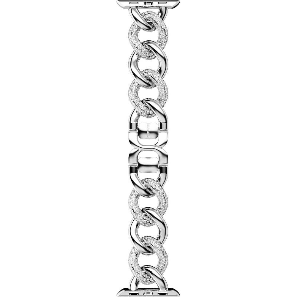 image:imageSwarovski Sparkling chain strap compatible with Apple Watch Silver tone Stainless steel