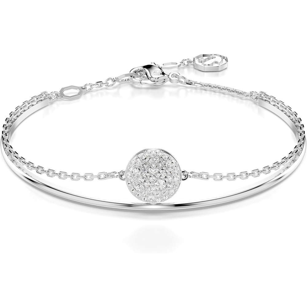 image:imageSwarovski Sublima Bangle Bracelet Meteor Motif with Snow Pav of Clear Round Crystals in a RhodiumFinished Setting Part of the Sublima Collection