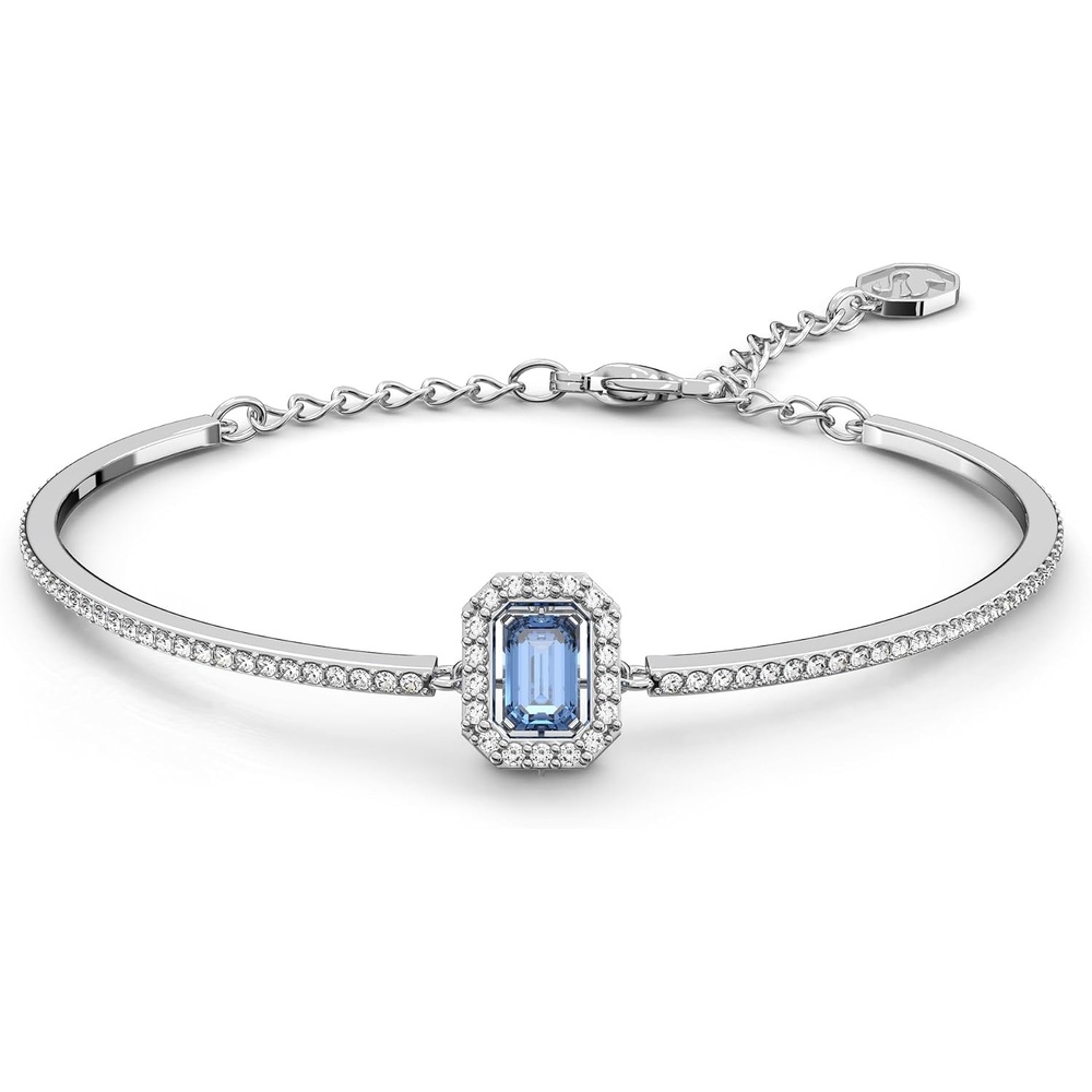 image:imageSwarovski Una Bangle Octagon Cut Stone Blue Rhodium Finish