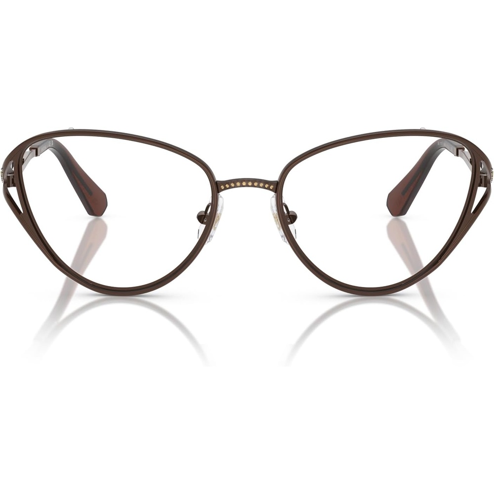 image:imageSwarovski Womens Sk1017 Cat Eye Prescription Eyewear FramesBrownDemo Lens