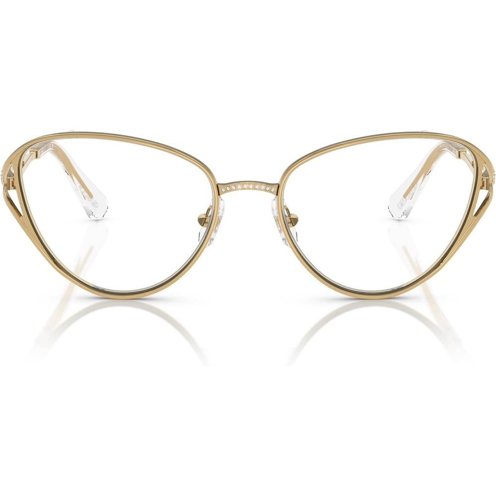image:imageSwarovski Womens Sk1017 Cat Eye Prescription Eyewear FramesGoldDemo Lens