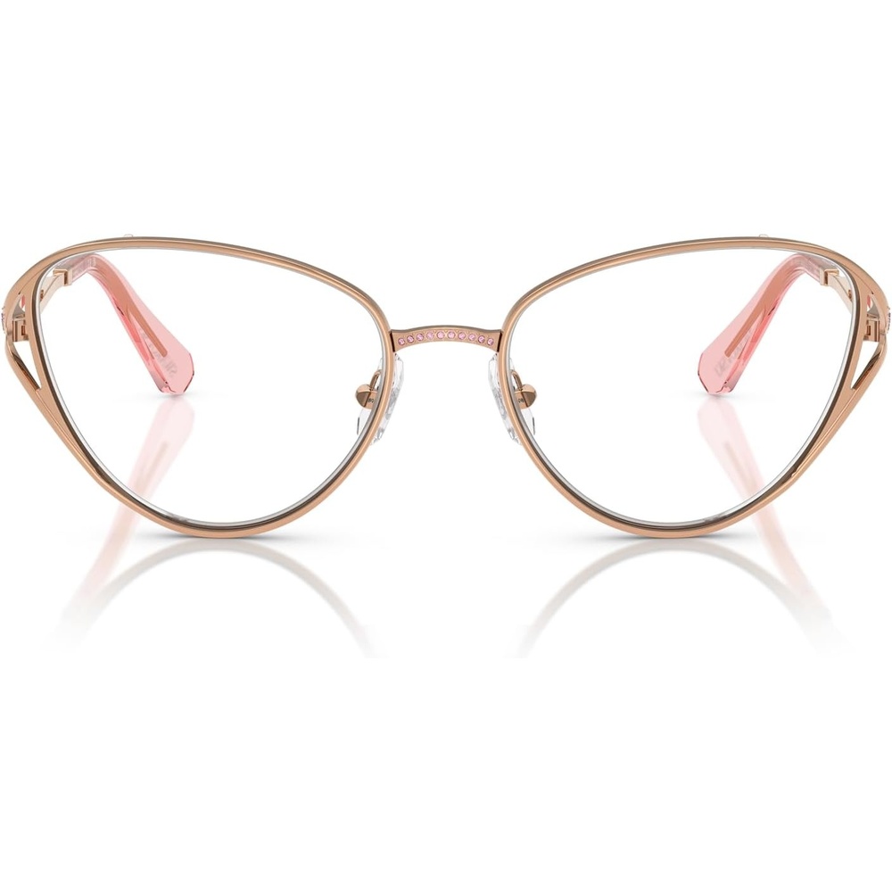 image:imageSwarovski Womens Sk1017 Cat Eye Prescription Eyewear FramesRose GoldDemo Lens