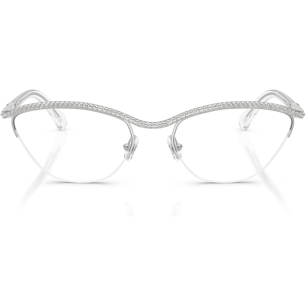image:imageSwarovski Womens Sk1026 Oval Prescription Eyewear FramesSilverDemo Lens