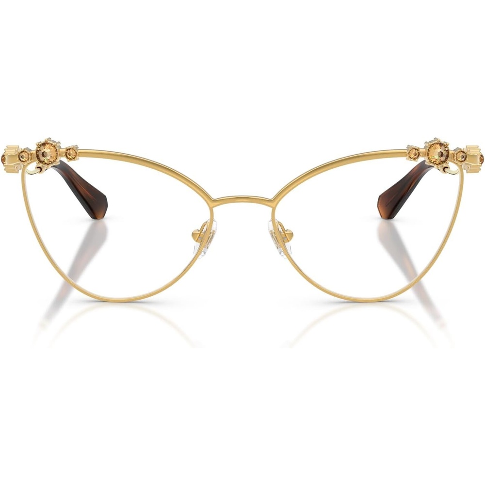 image:imageSwarovski Womens Sk1033 Cat Eye Prescription Eyewear FramesDark GoldDemo Lens