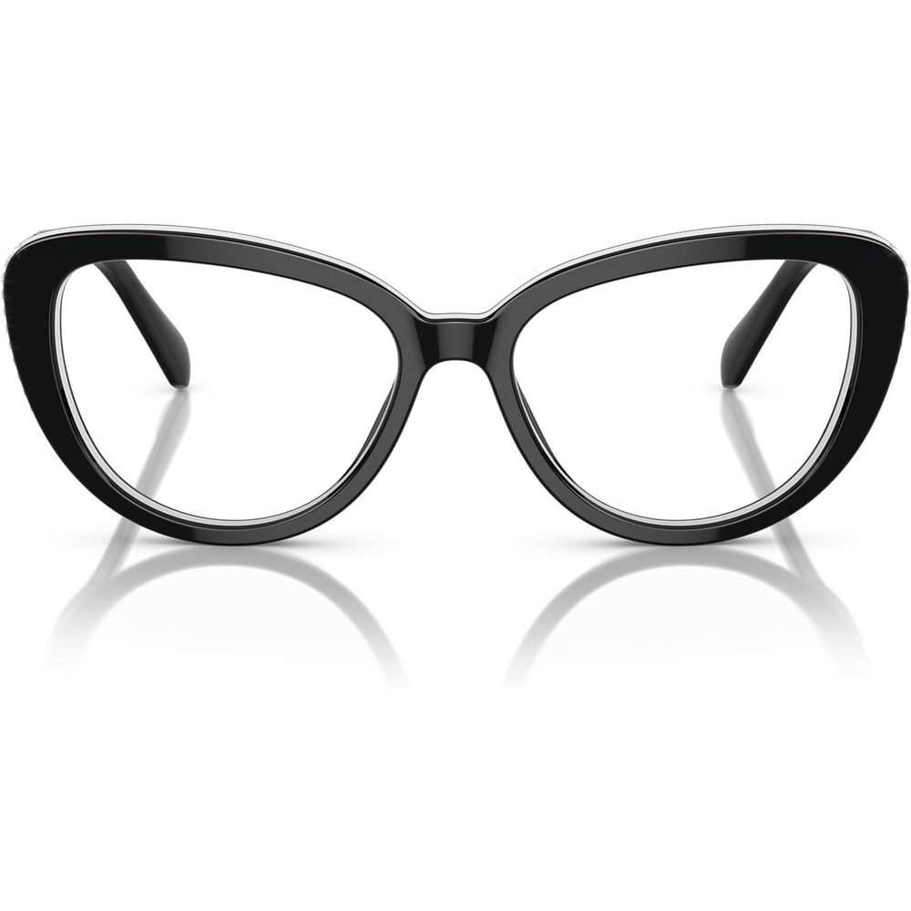 image:imageSwarovski Womens Sk2014 Cat Eye Prescription Eyewear FramesBlackWhiteDemo Lens