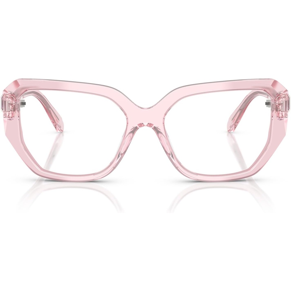 image:imageSwarovski Womens Sk2035 Square Prescription Eyewear FramesTransparent PinkDemo Lens
