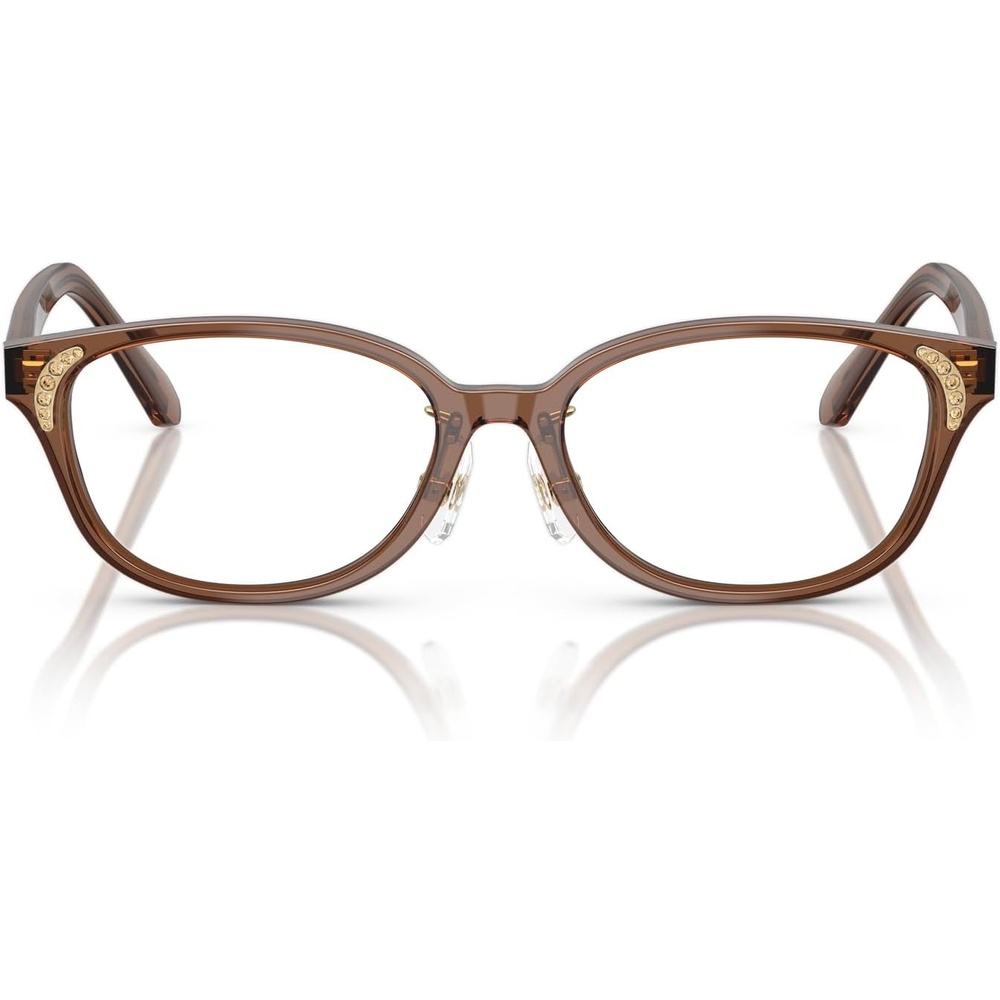 image:imageSwarovski Womens Sk2040d Oval Prescription Eyewear FramesTransparent BrownDemo Lens