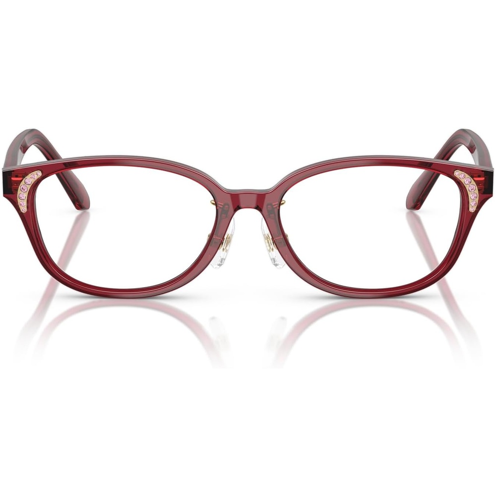 image:imageSwarovski Womens Sk2040d Oval Prescription Eyewear FramesTransparent BurgundyDemo Lens