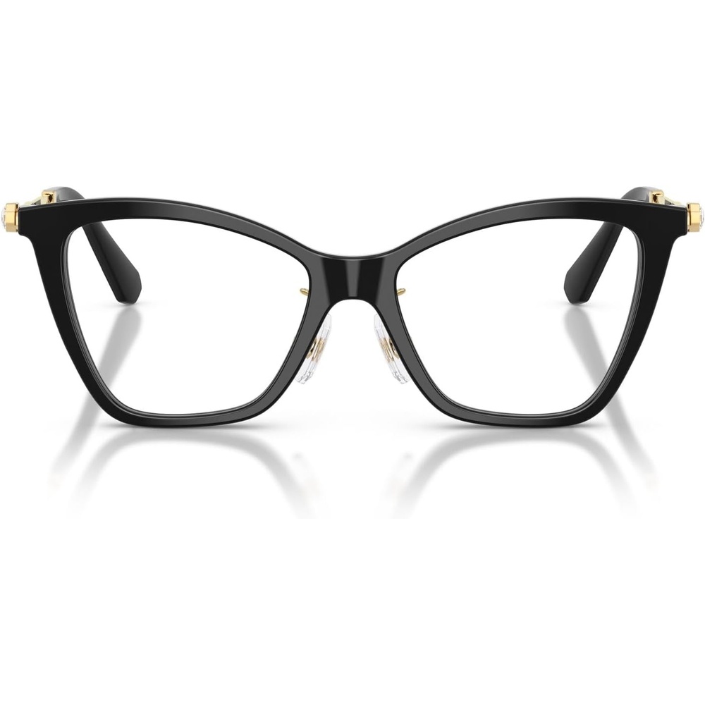 image:imageSwarovski Womens Sk2051f Low Bridge Fit Cat Eye Prescription Eyewear FramesBlackDemo Lens