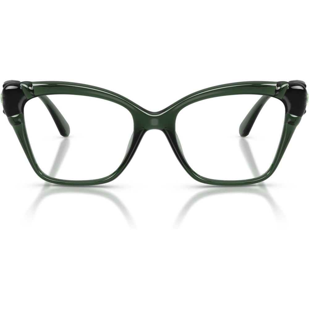 image:imageSwarovski Womens Sk2056u Universal Fit Cat Eye Prescription Eyewear FramesTransparent GreenDemo Lens