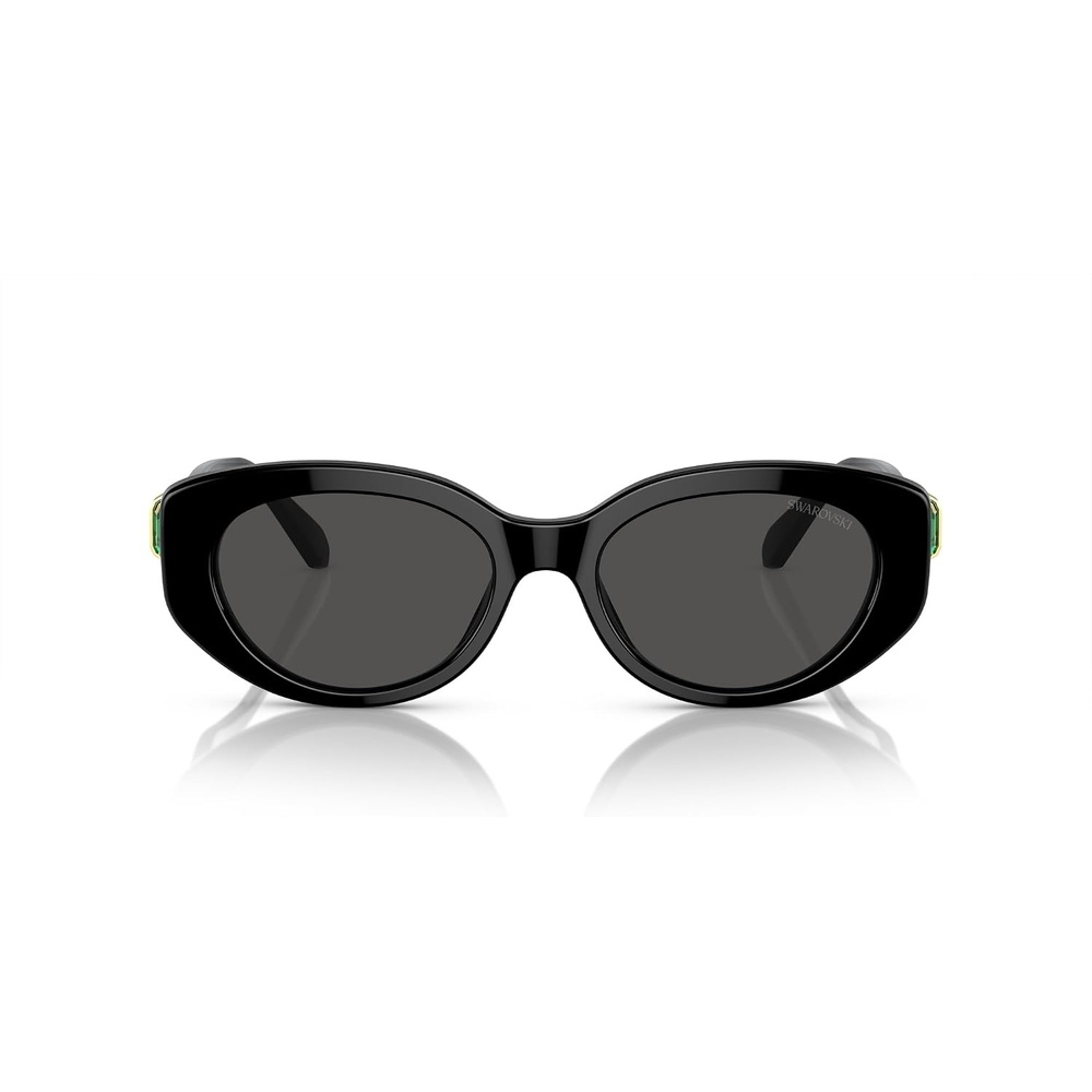 image:imageSwarovski Womens Sk6002f Low Bridge Fit Oval SunglassesBlackDark Grey