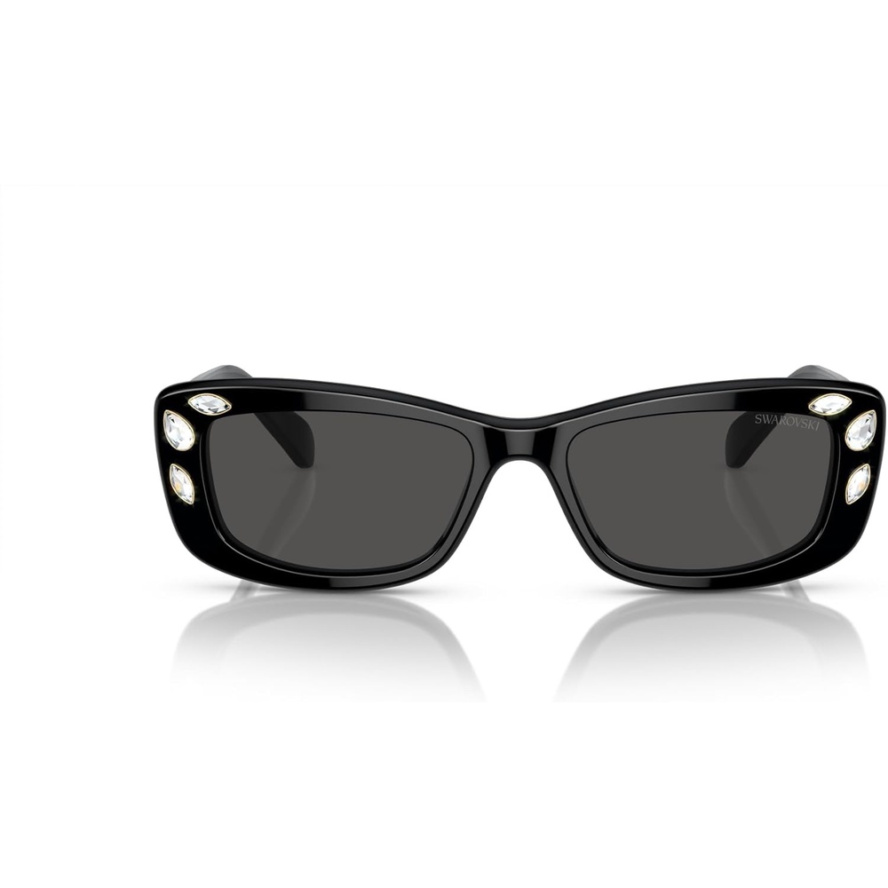 image:imageSwarovski Womens Sk6008 Square SunglassesBlackDark Grey