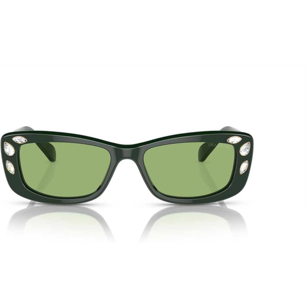 image:imageSwarovski Womens Sk6008 Square SunglassesDark GreenDark Green