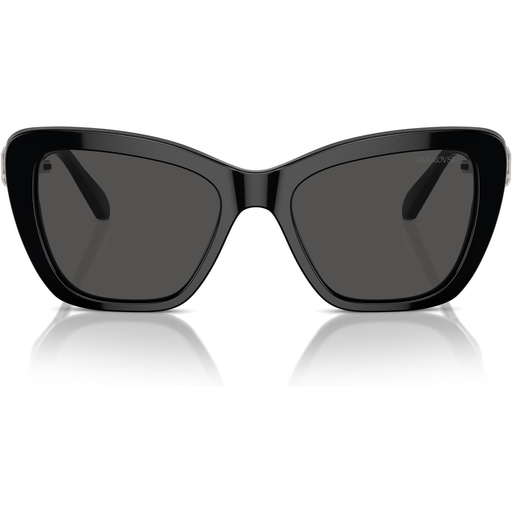image:imageSwarovski Womens Sk6018 Butterfly SunglassesBlackDark Grey