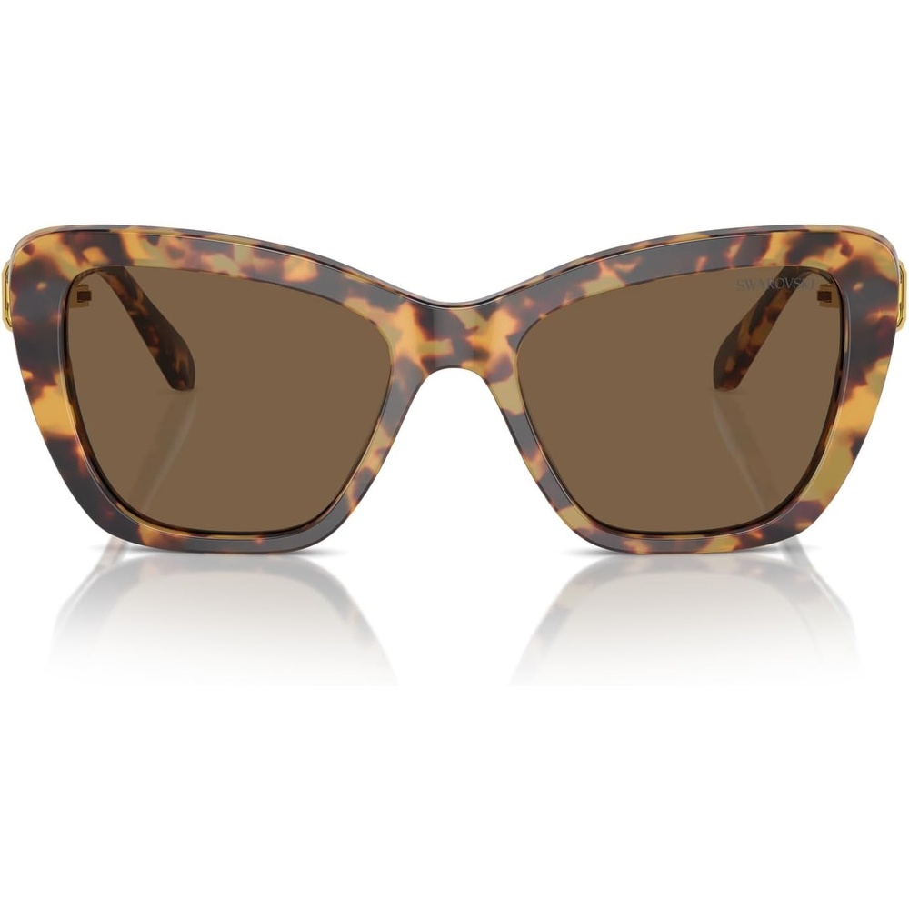 image:imageSwarovski Womens Sk6018 Butterfly SunglassesDark HavanaPhotochromic Beige to Brown