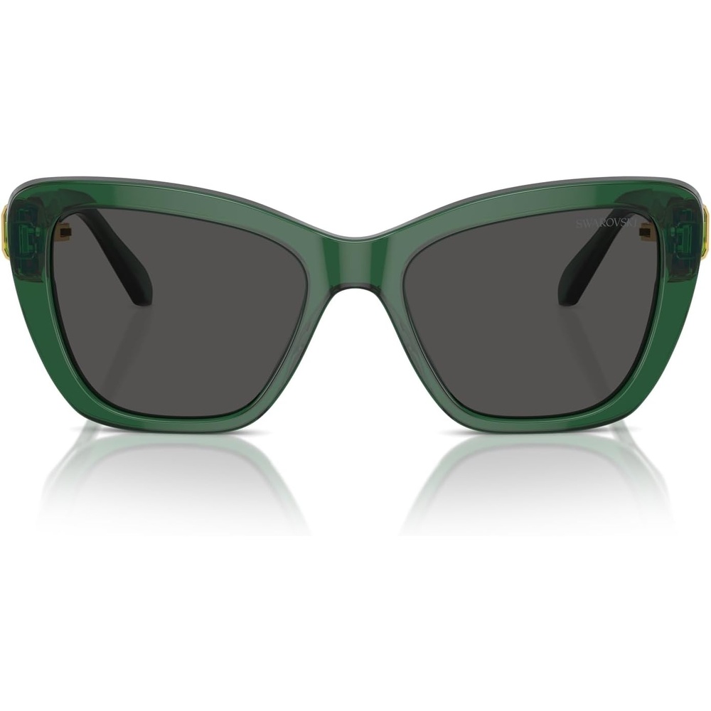 image:imageSwarovski Womens Sk6018 Butterfly SunglassesTransparent Dark GreenDark Grey