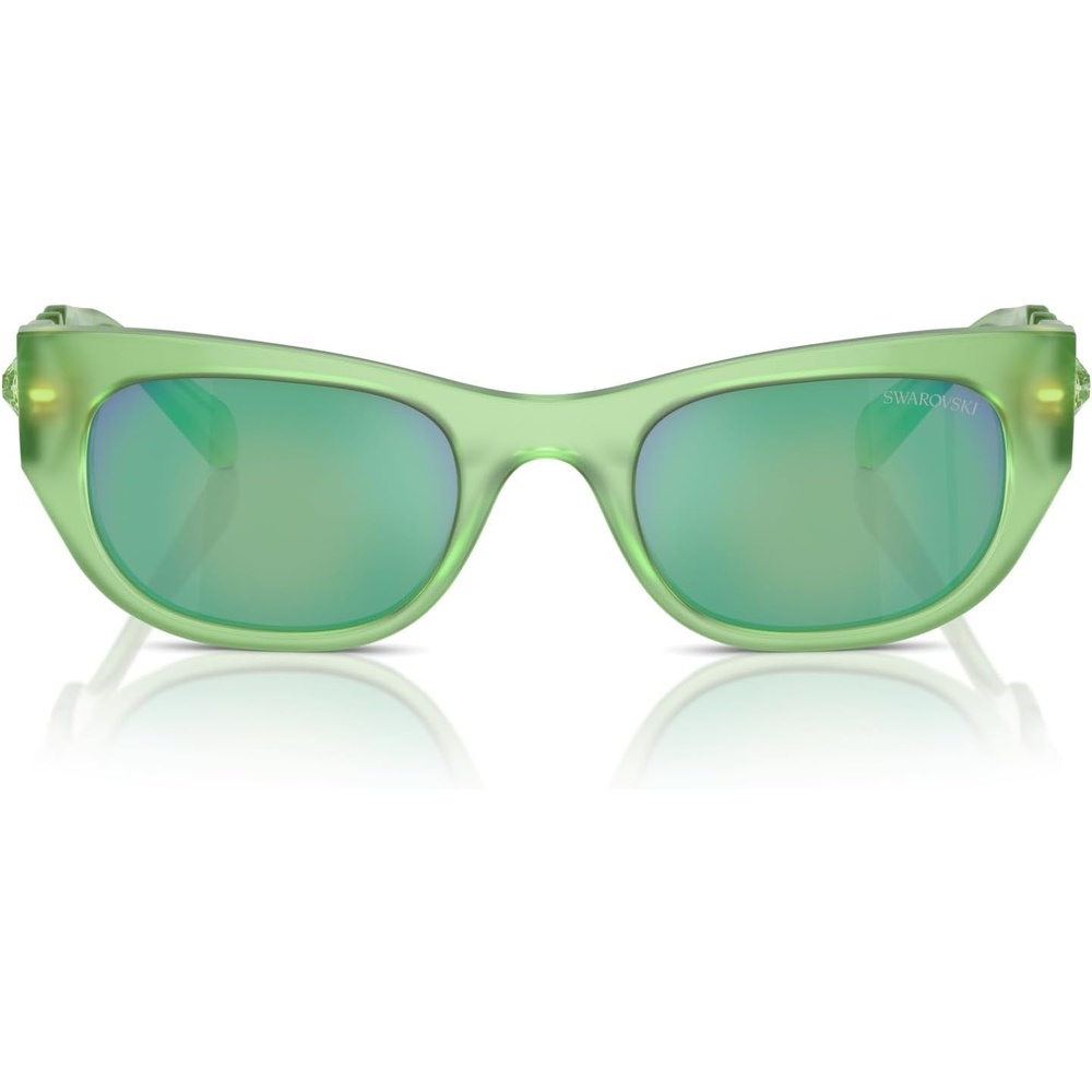 image:imageSwarovski Womens Sk6022 Cat Eye SunglassesBlackDark Grey