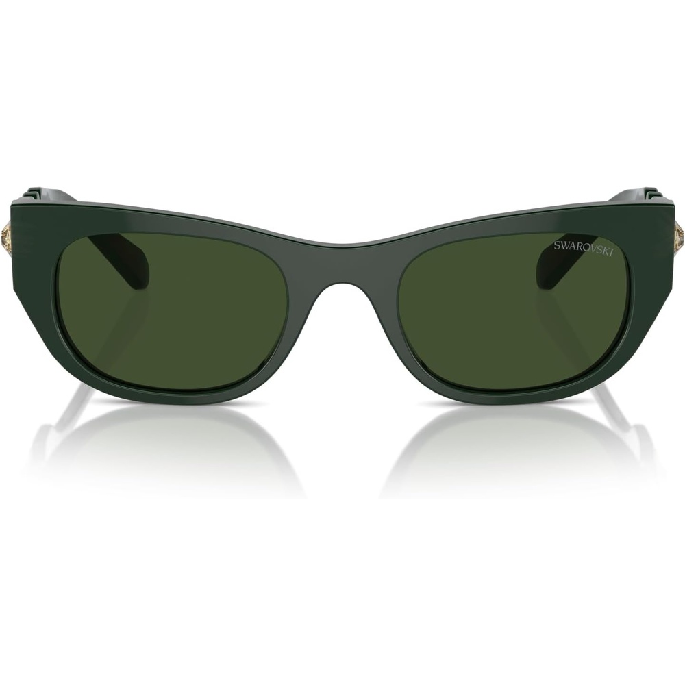 image:imageSwarovski Womens Sk6022 Cat Eye SunglassesGunmetalLight Grey Mirrored Silver