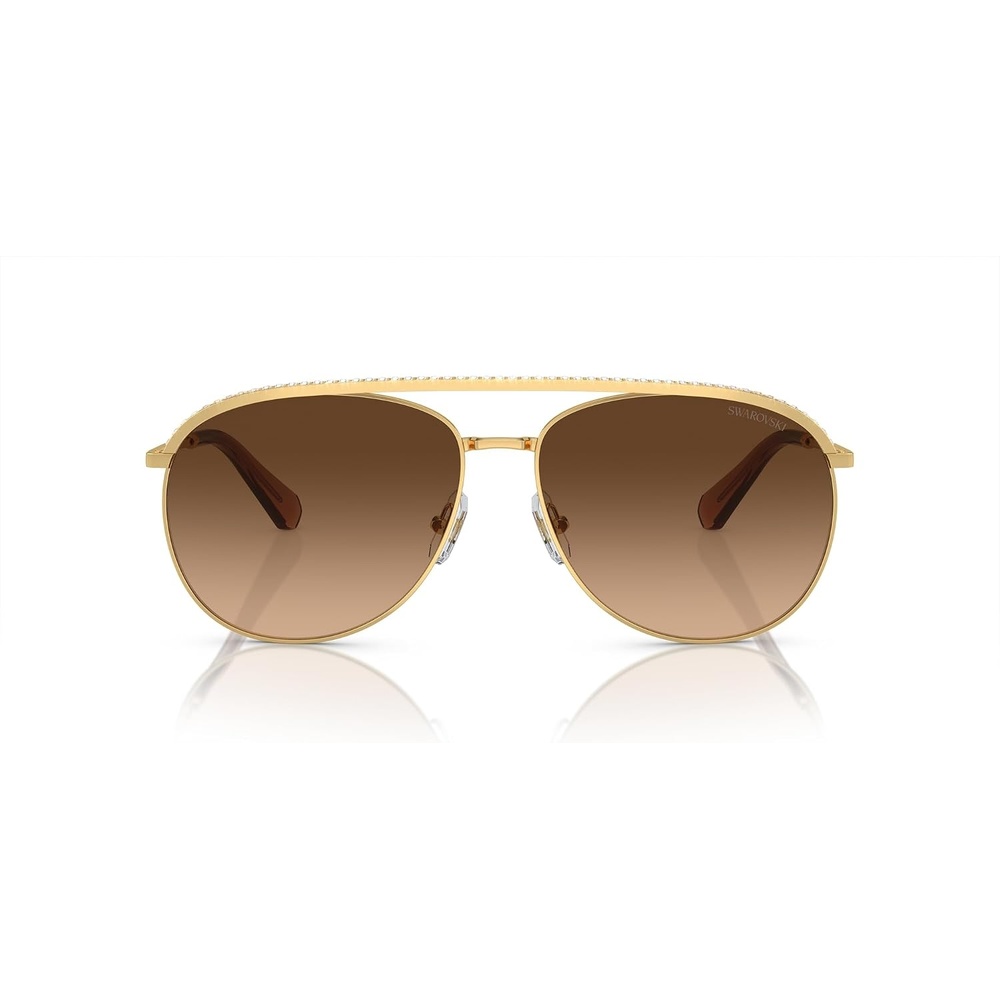 image:imageSwarovski Womens Sk7005 Aviator SunglassesGoldGradient Brown