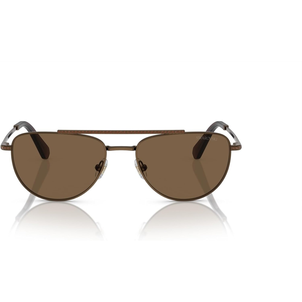 image:imageSwarovski Womens Sk7007 Square SunglassesBronzeDark Brown
