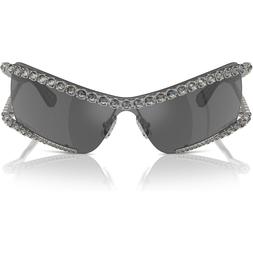 image:imageSwarovski Womens Sk7022 Square SunglassesGunmetalPolarized Blue Gradient