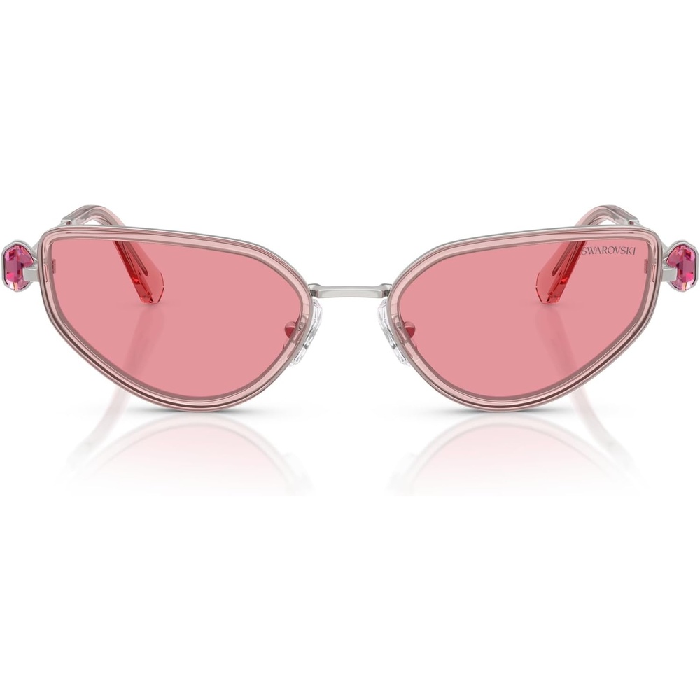 image:imageSwarovski Womens Sk7027 Cat Eye SunglassesSilverPinkPink