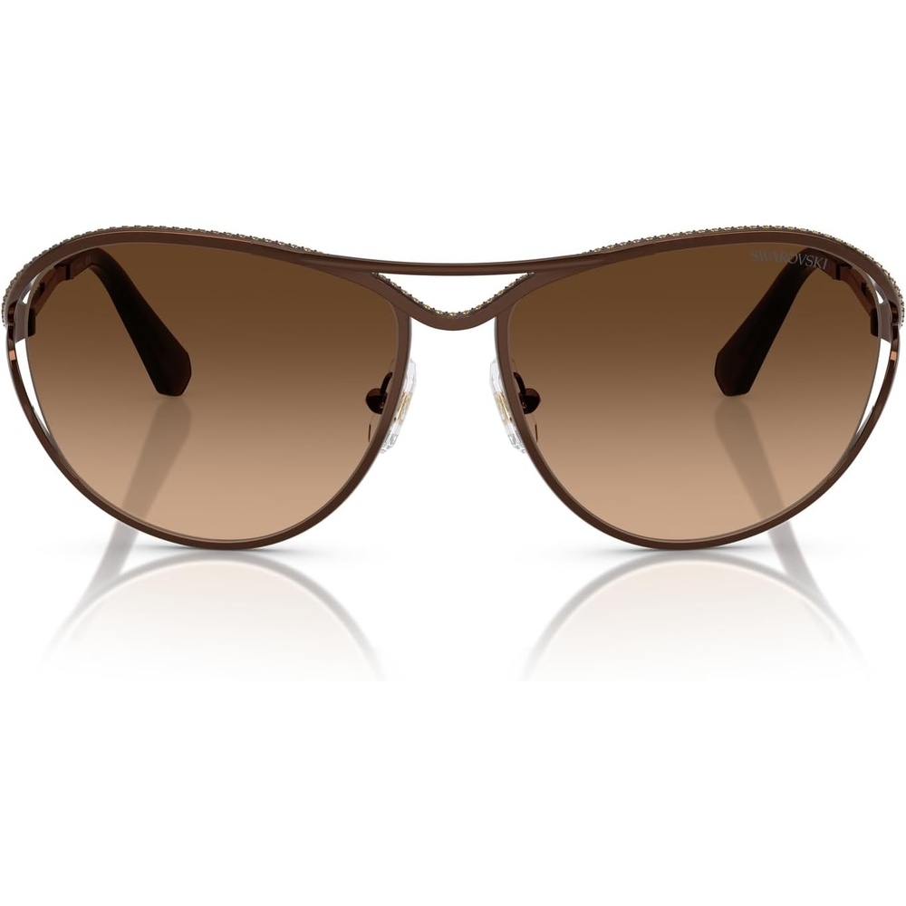 image:imageSwarovski Womens Sk7028 Aviator SunglassesBrownBrown Gradient