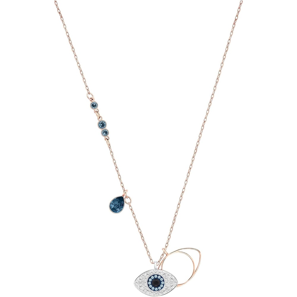 image:imageSwarovski Womens Symbolica Evil Eye Pendant Necklace Blue Mixed Metal Finish