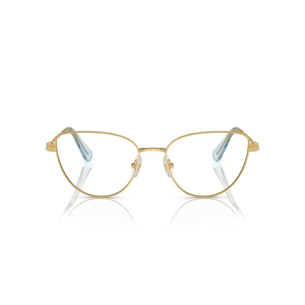 image:imageSwarovski womens Sk1007 Cat Eye Prescription Eyewear FramesGoldBlueDemo Lens
