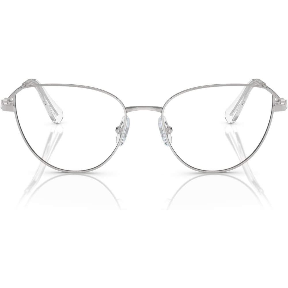 image:imageSwarovski womens Sk1007 Cat Eye Prescription Eyewear FramesSilverDemo Lens