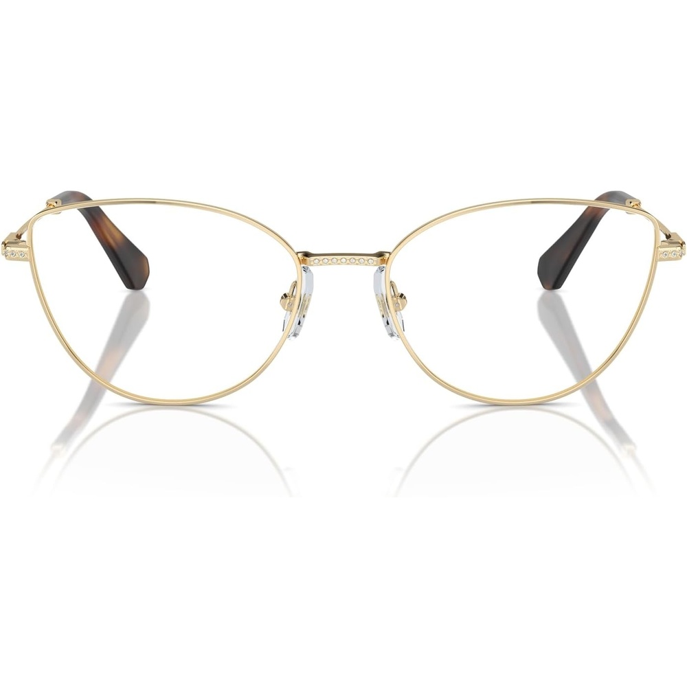 image:imageSwarovski womens Sk1012 Cat Eye Prescription Eyewear FramesPale GoldDemo Lens