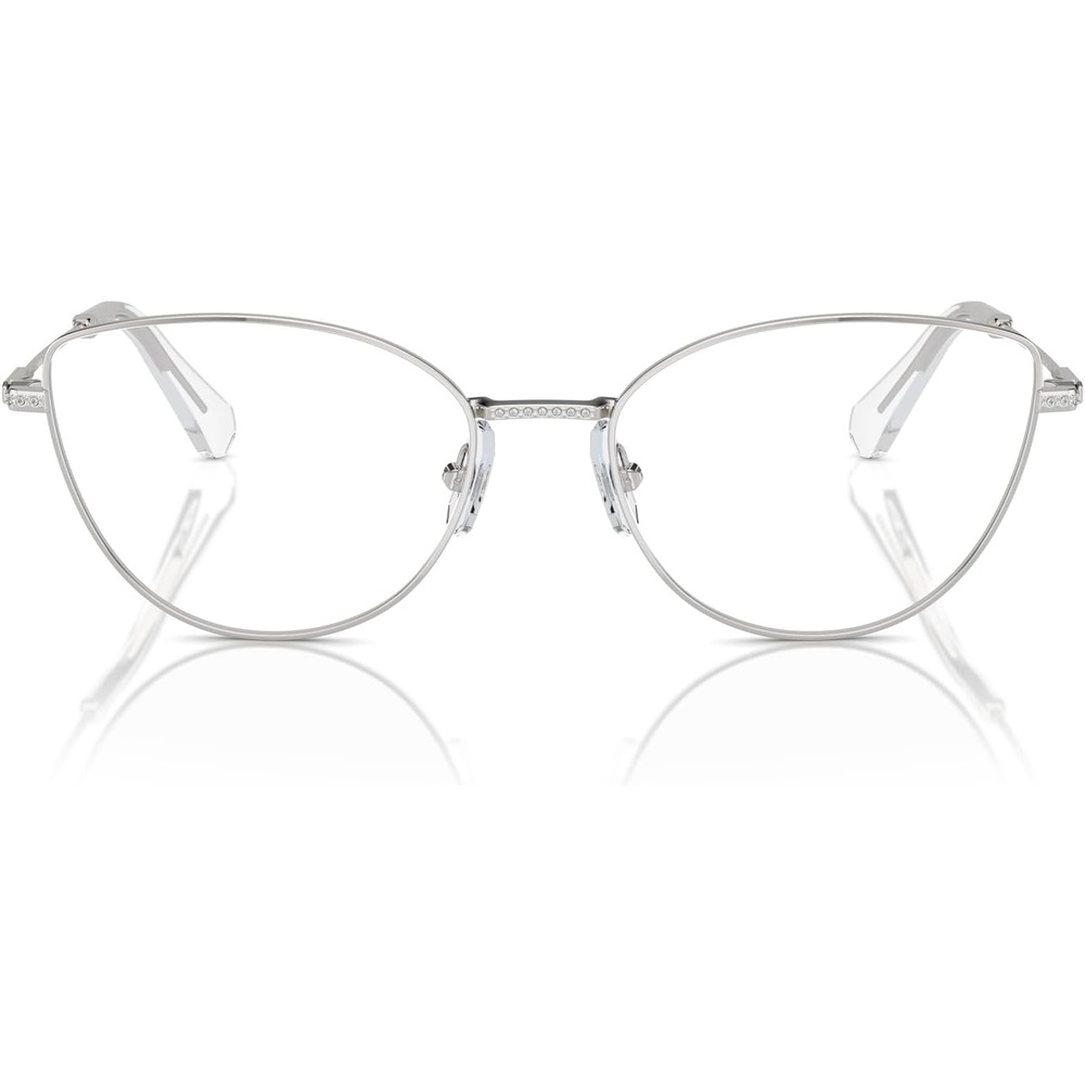 image:imageSwarovski womens Sk1012 Cat Eye Prescription Eyewear FramesSilverDemo Lens