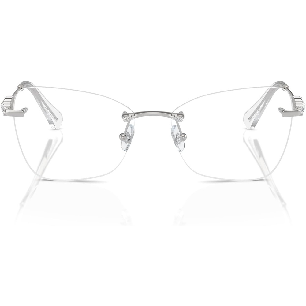 image:imageSwarovski womens Sk1014 Butterfly Prescription Eyewear FramesSilverDemo Lens