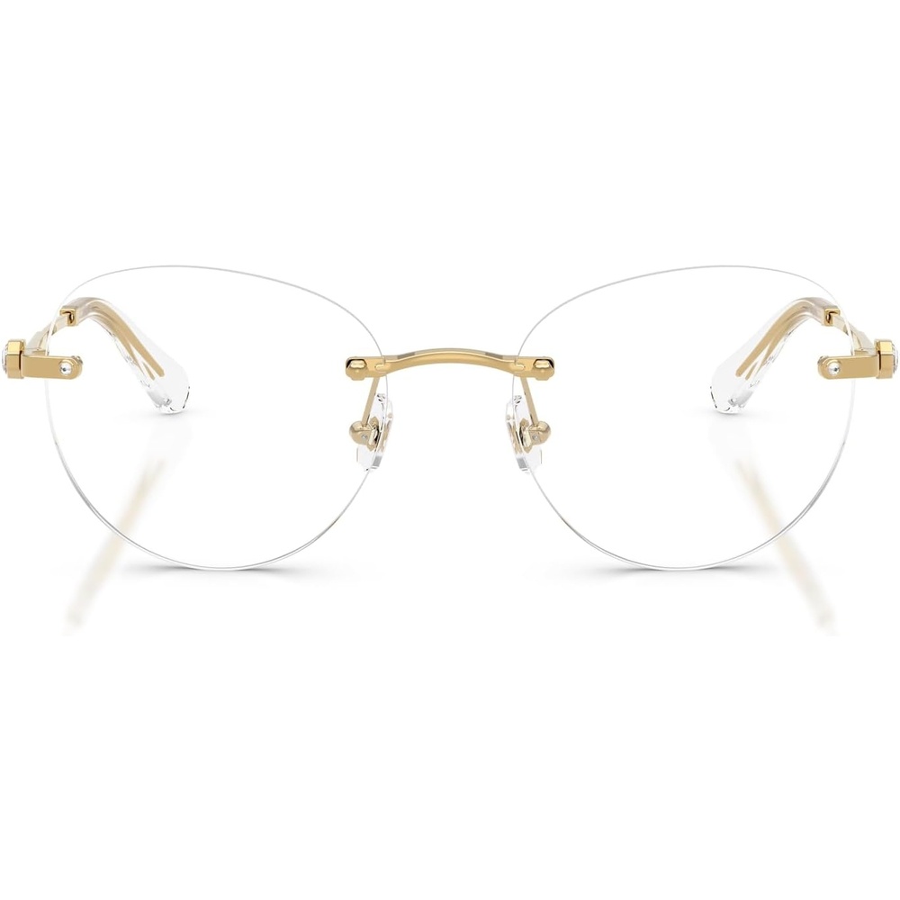 image:imageSwarovski womens Sk1021 Round Prescription Eyewear FramesGoldDemo Lens