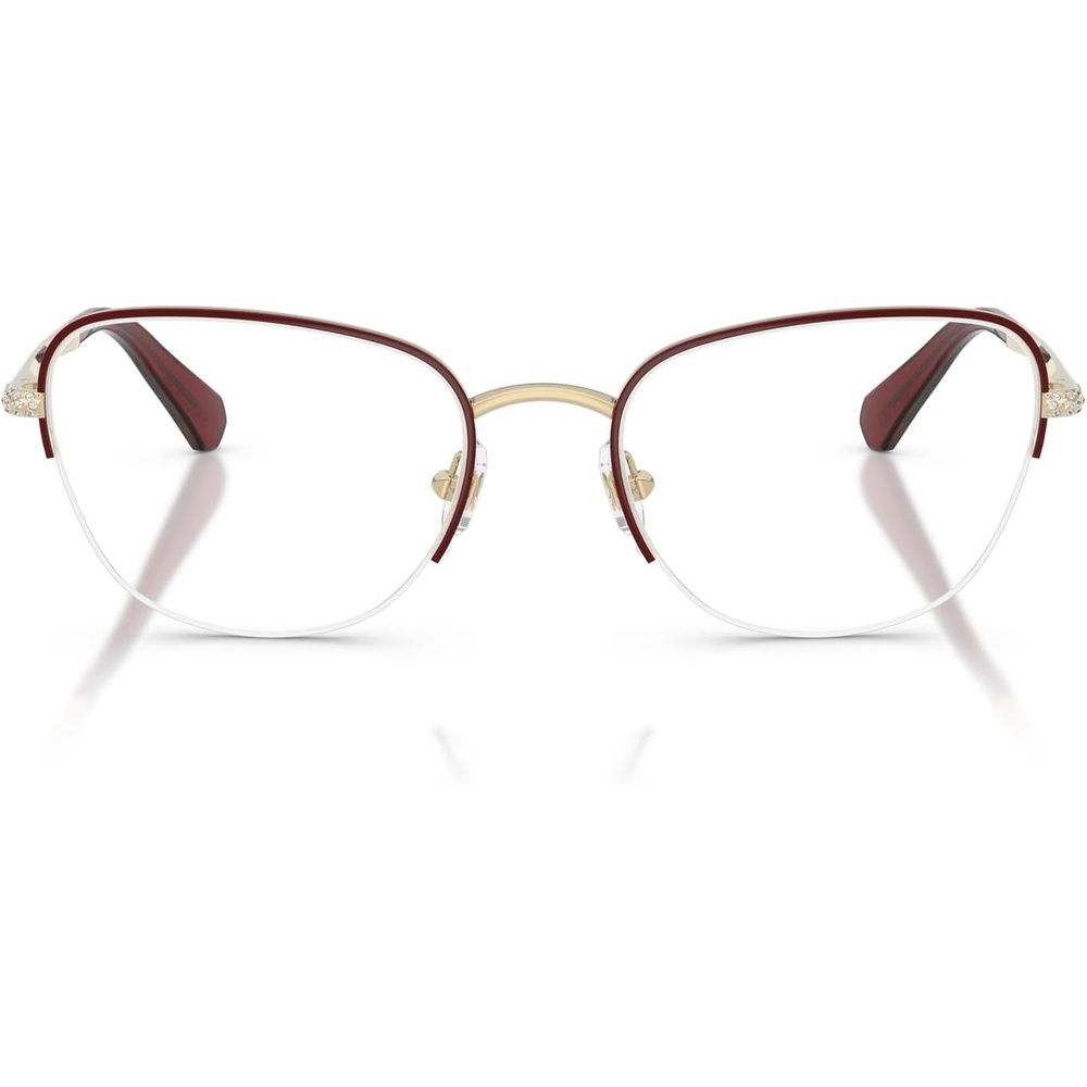 image:imageSwarovski womens Sk1023 Cat Eye Prescription Eyewear FramesPale GoldBurgundyDemo Lens